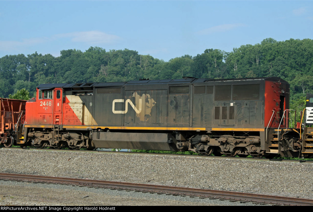 CN 2446 trails on train 924 